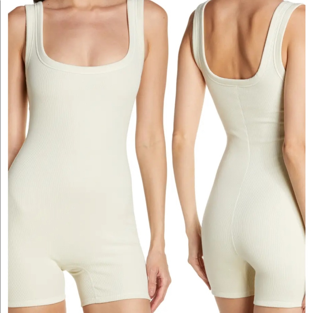 Skims rib stretch cotton romper